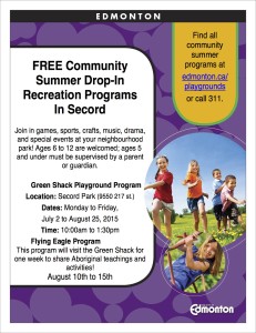 Secord Summer Drop In Program 2015 poster template - GS-FE